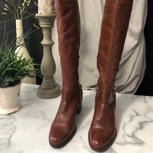 Madonna Over The Knee Leather Boots